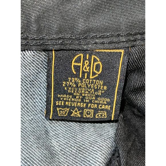 Mens Akoo Black Moto Studded Zipper Biker Goth Rock Relaxed Jeans Size‎ 40 - Picture 12 of 13